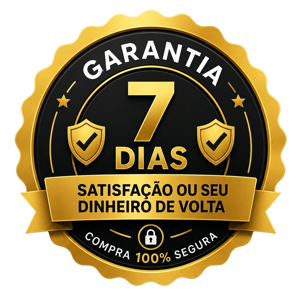 Selo de garantia de 7 dias - satisfação ou seu dinheiro de volta